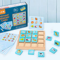 Children Montessori Puzzle Board Game Instant Photo Memory Chess Kids Brain Power Early Education Wooden Learning Toys Gifts