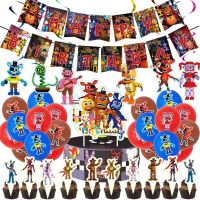 【hot】♂  Five Nights Game Decorations Set Freddying Cartoon Balloons Kids Birthday Supplies