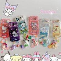 Sanrio Hello Kitty My Melody Kuromi Cinnamoroll Pochacco With Ring Mirror Phone Case For iPhone 14 Plus 13 12 11 Pro XS Max XR