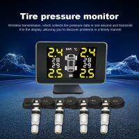 Mini Tire Pressure Monitoring System Waterproof TPMS Detector Large Screen Display Angle Adjustable for Automobile Motor Vehicle