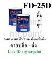 สีพ่นรถยนต์ มอร์ริสัน มาสด้า สีขาวมุก เบอร์ 25D พื้นและมุก - Ford Snowflake White Pearl Primer + Pearl  #25D ( สินค้าได้รับ 2 กป พื้น+มุก)