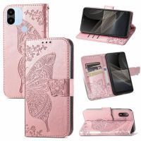 โทรศัพท์มือถือแบบพับเคสสำหรับ Xiaomi Redmi A1 A2บวก A2Plus A1Plus A1 + A2 + RedmiA1เคส RedmiA2ลายนูนรูปผีเสื้อ3มิติที่ยึดปกหนังที่วางขาตั้งช่องเสียบบัตรฝาหลังกันกระแทก