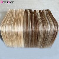 30inch Highlight Straight Human Hair Bundles Blonde Remy Human Hair Extensions Human Hair Virgin Remy Hair Extension Bestsojoy