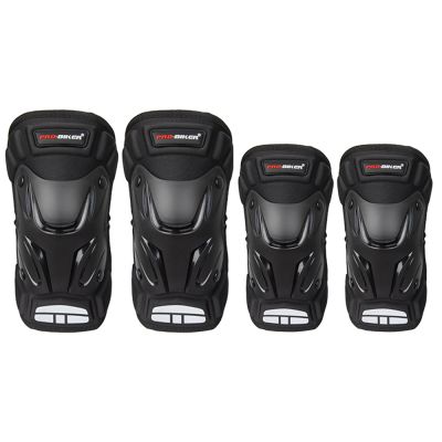 ❏□ Motorcycle Knee Pads Moto Equipment For Men Cycling Knee Pads Elbow Biker Protector Articulated Motocross Knee Brace Black