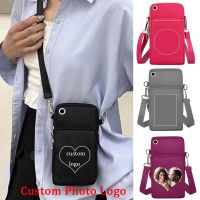 【Lanse store】Waterproof Mobile Phone Bag for Iphone/Huawei/Xiaomi/Samsung Universal Custom Logo Photo Cell Phone Case Wallet Women Wrist Pack