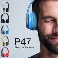 หูฟังบลูทูธ ไร้สายรุ่น P47  หูฟังบลูทูธ Bluetooth หูฟังไร้สาย ดีไซน์สวย ครอบหูนุ่มใส่สบาย Wireless Headphones