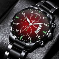 New Korean Version  Camouflage Mens Watch Stainless Steel Men Date Business Couple Watch Men Quartz Watch