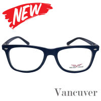 กรอบแว่นตา สำหรับตัดเลนส์ แว่นสายตา แว่นตา รุ่น Vancuver 3012 C-6 สีดำ ทรงรี ขาสปริง วัสดุ พลาสติกพีซี เกรดเอ เบา เหนียว ไม่แตกหัก