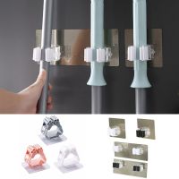 Mop Rack Kitchen Organizer Wall Mounted Shelf Household Adhesive Storage Hook Broom Holder Hanger Bathroom Kitchen Storage Tool Picture Hangers Hooks