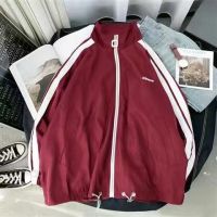 ins jacket female spring and autumn loose  new trendy brand hit color autumn jacket retro Y2K men and women baseball uniform