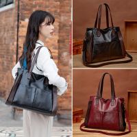 Women Soft Leather Handbags Large Capacity Tote Bags Retro Designer Big Shoulder Bag 2022 New Female Pu Commute Messenger Bags