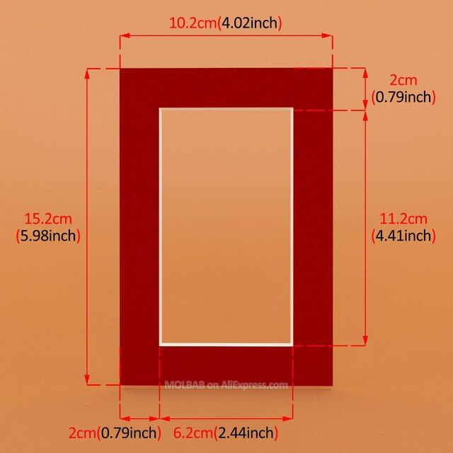 Thảm Ảnh Tấm Bìa Hình Chữ Nhật Màu Đỏ Đậm/Xám/Xanh Lá Cây/Xanh  Dương/Hồng/Tím Cho Khung Tranh 6/7/8Inch Passe-Partouts 6 Cái/Lốc |  Lazada.Vn