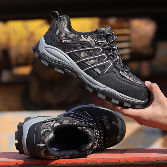 Shuhemeng giày bảo hộ mũi thép giày da an toàn thoáng khí chống va đập - ảnh sản phẩm 3