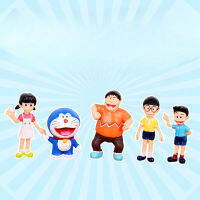 5 Pcs Doraemon Nobita Nobi Nika Minamoto Takeshi Gouda Suneo Honekawa Dorami Action Figure ของเล่นเด็กวันเกิด Xmas ของขวัญ