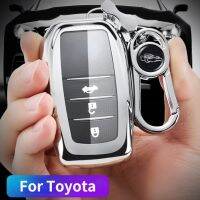 [More Suitable] Tpu ฝาครอบกุญแจรถ Toyota Highlander Camry70 RAV4 Coralla Yaris4 Prius CHR Auris Hilux Aygo ผู้ถือพวงกุญแจ