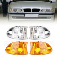 Areyourshop Corner Lights Parking Lamps Pair For BMW 7-Series E38 1999-2001 White Amber 63138379107 63138379108 Car Auto Parts