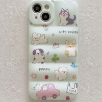 เหมาะสำหรับ iPhone 14/iPhone 14 Pro Max/ iPhone 13เคสโทรศัพท์มีลายการ์ตูนสุนัข