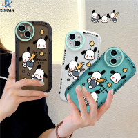 Rixuan เคสสำหรับ VIVO Y02 Y01 Y16 Y22 Y35 Y33S Y12S Vivo V25 V25e Y21T Y21S Y21A Y15S Y15A Y12 Y12i Y1s Y15 Y17 Y20S Y19 Y91C Y30 S1 Y51 Y53S เลนส์ทรงกลมน่ารัก Pacha สุนัขซิลิโคนอ่อนชัดเจนฝาครอบโทรศัพท์