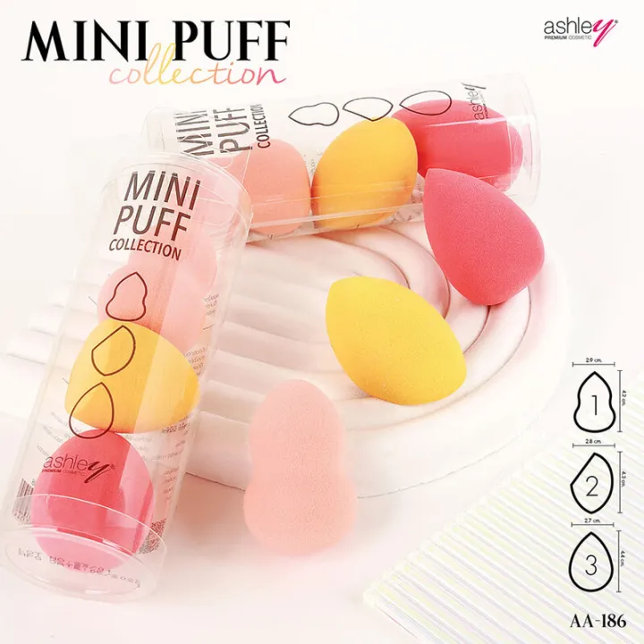 ashley-mini-puff-collection-3pcs-แอชลี่ย์-มินิ-พัฟ-เซทฟองน้ำแต่งหน้า-3-ชิ้น