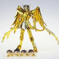 โมเดล CS Saint Seiya ผ้าตำนานสร้อยคอราศรีธนูอดีตอัศวินแห่งจักรราศี24K Pelindung Logam ของเล่นตุ๊กตาขยับแขนขาได้