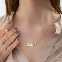 【CC】 Custom Name Necklace Personalized Gold Pendant Fashion Gifts for Men and