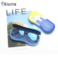 【cw】hot Korean Small Children 39;s Cartoon Leather Glasses Student Frame Myopia Anti-fall Pressure Storage ！