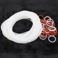 100 buah Biameter kawat 1.9mm karet silikon o-ring OD5-28mm merah/putih o-ring Sealing Washer