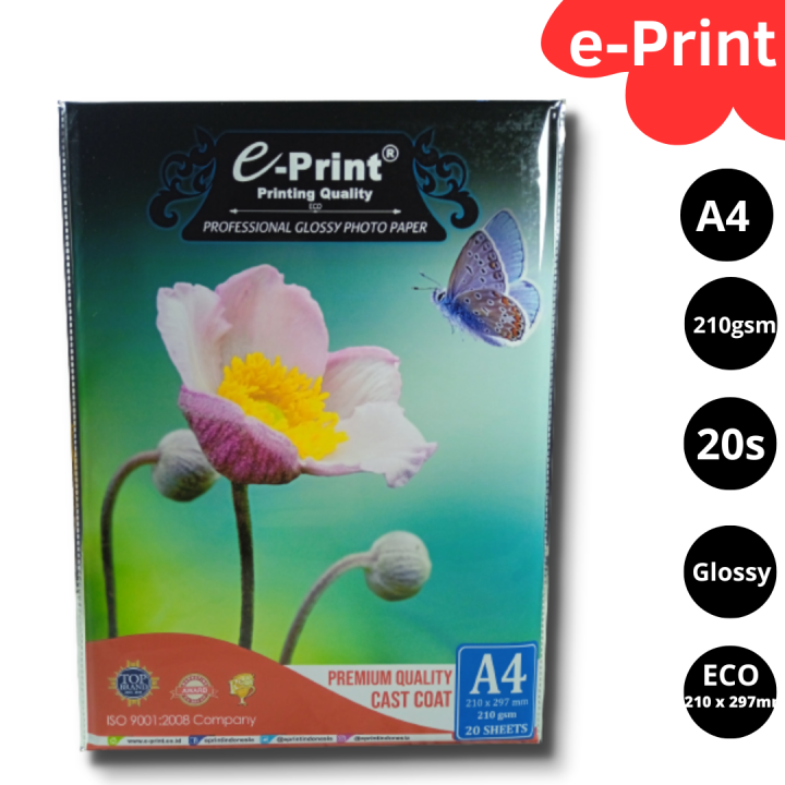 Kertas Glossy Photo Paper A4 210gsm ECO Lazada Indonesia