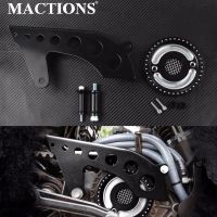 MACTIONS ฝาครอบป้องกันรอกเกียร์หน้าฝาปิดรอก W/ ตาข่ายสำหรับ Harley Sportster 883 1200 XL 48 72 Superlow 04-2018