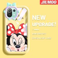 เคส JIUMOO สำหรับ Xiaomi 11 Lite 5G 11 Lite 5G Ne เคสลายการ์ตูนมินนี่แพตเทนสีสันสดใสรูปสัตว์ประหลาดตัวเล็กๆน่ารักนิ่มสำหรับเลนส์เคสมือถือกันกระแทกแบบใสป้องกันซิลิโคนง่ายปลอกความคิดสร้างสรรค์โปร่งใส