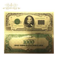 QSR STORE 10pcs/Lot 1899 Years Gold Banknote 1000 Banknotes Money Bills Plated Business