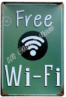 Vincenicy ป้ายโลหะ Great ป้ายอลูมิเนียมดีบุกฟรี WiFi Sign 12 "X 8",เหมาะสำหรับธุรกิจและเชิงพาณิชย์