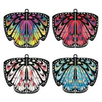 Butterfly Wings Costume Soft Fabric Butterfly Shawl for Women Girls Women Butterfly Wings Shawl for Halloween Dress Up Costume Accessory portable