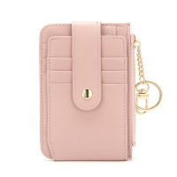 Zipper Credit Card Holder Money Bag Clip Short Coin Purses Fashion Card Holder PU Leather Small Wallets