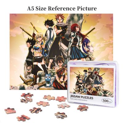 Fairy Tail Wooden Jigsaw Puzzle 500 Pieces Educational Toy Painting Art Decor Decompression toys 500pcs