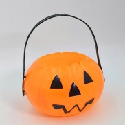 Giỏ bí ngô đựng kẹo Halloween - Giỏ bí ngô trang trí Halloween - Mặt nạ