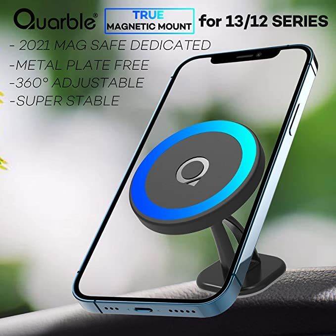 Quarble Dashboard Car Mount Compatible with MagSafe Case