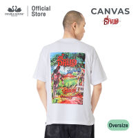 ห่านคู่ x ธี่หยด เสื้อยืด Oversize สีขาว พิมพ์ลายการ์ตูนผี