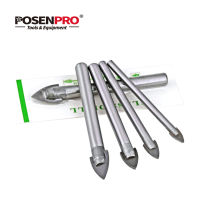 Posenpro ชุดเครื่องมือหัวเจาะแก้วเซรามิคกระเบื้องผนัง3มม.-10มม. 7ชิ้นคาร์ไบด์สแตนเลสคุณภาพละออง