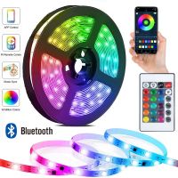 ✱ RGB 5050 DC5V USB 24Keys Bluetooth Led Strip Lights Tape With Remote Control Color Change Lamp for Christmas Bedroom Decoration