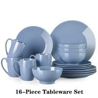 LOVECASA DS 16/32/48-Piece Purple Ceramic Porcelain Dinnerware Tableware Dinner Set With Dinner Plate,Dessert Plate,Bowl,Mug Set