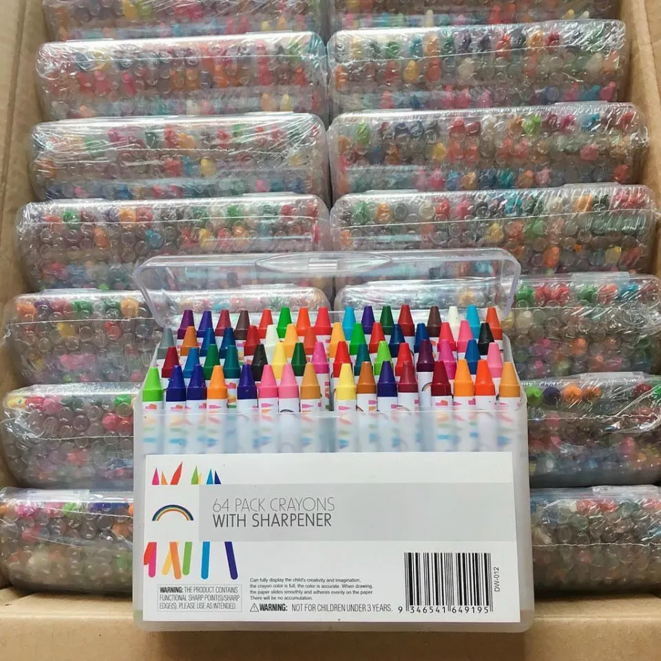 64-Pack Crayons with Sharpener