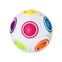 【LZ】✠❏☬  Children Rainbow Ball Cube 12 Holes Decompressed Intelligence Toys Press Fun Magic Ball Adults Puzzle Magic Pressing Toys