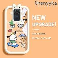 เคส Chenyyyka สำหรับ Xiaomi Redmi โน๊ต9 Redmi เคส10X การ์ตูนน่ารัก Pochacco เคสโทรศัพท์โปร่งใสกันกระแทกเคสนิ่มป้องกันเลนส์กล้องลายสัตว์ประหลาดน้อยสุดสร้างสรรค์กรอบซิลิโคนใส