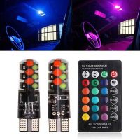 Led Rgb รถรีโมทคอนโทรล12V T10 Rgb 5050 6smd 6 Smd ไฟในรถยนต์อ่านโคมไฟสัญญาณไฟ