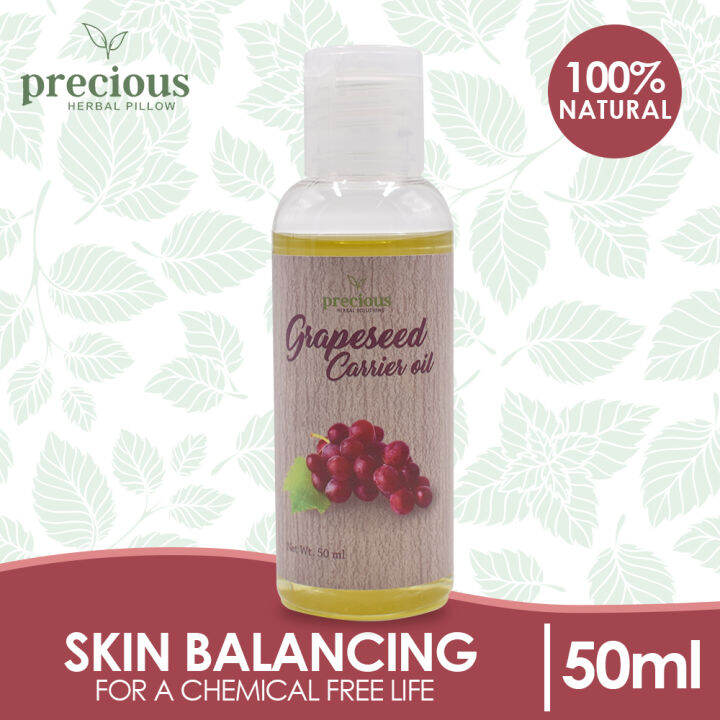 Precious Herbal Natural Grapeseed Cold Press Process Carrier Oil (50ml