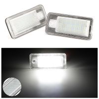 (Premium car)2Pcs ไฟป้ายทะเบียนสำหรับ Audi A3 S3 A4 S4 B6 A6 S6 A8 S8 LED Light สำหรับรถใบอนุญาตจำนวนแผ่นไฟโคมไฟไฟร้อน