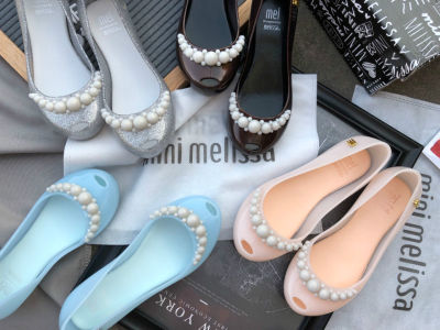 【Ready Stock】NewMelissaˉPearl Big Boy Sandals Fish Mouth Jelly Shoes