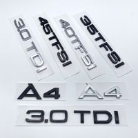 ﹍ 3D Letters Numbers Emblem for Audi A4 40TFSI 45TFSI 50TFSI 30TDI Car Trunk Lid Nameplate Badge Logo Sticker Chrome Glossy Black