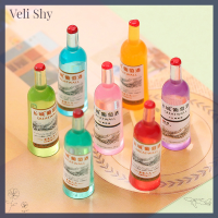 Veli Shy 10ชิ้นชุดอุปกรณ์บ้านตุ๊กตาแบบสุ่มจำลองขวดไวน์ขนาดเล็ก